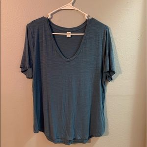 Old navy short sleeve V/U neck, dark kind of blue, size Large